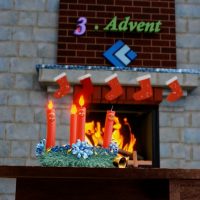 Am dritten Advent wird die 3. Kerze am Adventskranz von CIO angezündet